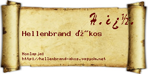 Hellenbrand Ákos névjegykártya