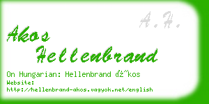 akos hellenbrand business card